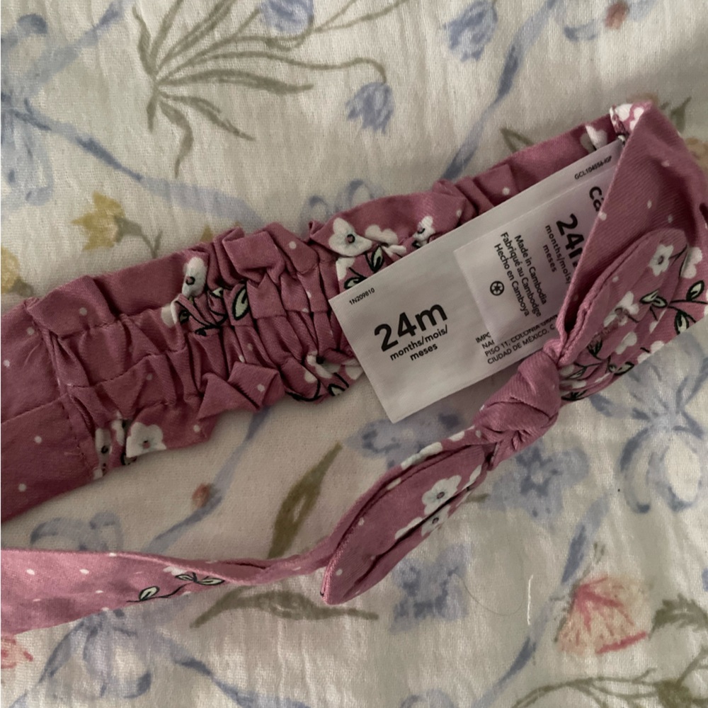 NEW baby girl Carter’s 3-piece floral outfit set size 18 m and 24 m mauve pink - Picture 13 of 16
